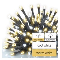 Standard LED Verbindungskette, blinkend, 10 m, Außen, warm-weiß/Kaltweiß
