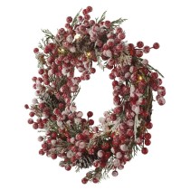LED dekorierter Weihnachtskranz, 38 cm, 3x AA, Innen, warmweiss, Timer