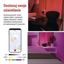GoSmart Oprawa LED Ambilight, czarna, ciepła –zimna biel/ RGB, WiFi