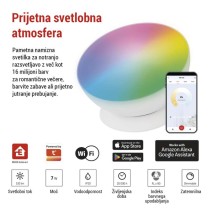 GoSmart LED ambientalna svetilka, bela, topla bela–hladna bela/ RGB, WiFi