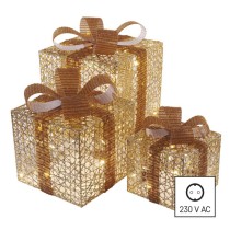 LED Geschenkpakete, 3 Größen, Innen, warmweiss