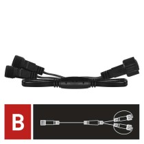 Verteiler für Verbindungsketten Standard schwarz, 0,5 m, Außen/Innen