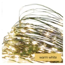 LED Weihnachtliche Nano-Kette grün, 15 m, Außen und Innen, warm-weiß, Timer