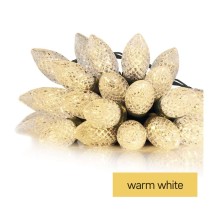 LED Weihnachtliche Lichterkette – Zapfen, 9,8 m, Außen und Innen, warmweiß, Programme