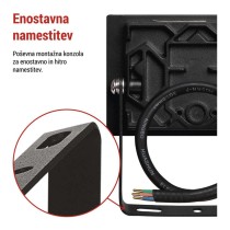LED reflektor TAMBO, 10 W, 1000 lm, IP65, črna