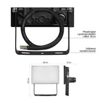 LED reflektor TAMBO, 10 W, 1000 lm, IP65, černý