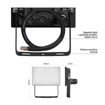 LED reflektor TAMBO, 10 W, 1000 lm, IP65, črna