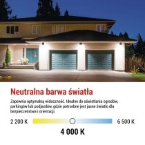 Naświetlacz LED TAMBO, 20 W, 2000 lm, IP65, czarny