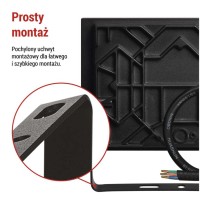 Naświetlacz LED TAMBO, 30 W, 3000 lm, IP65, czarny