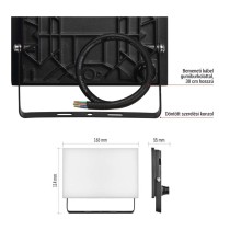 LED-es reflektor TAMBO, 30 W, 3000 lm, IP65, fekete