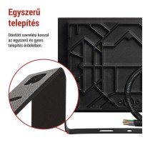 LED-es reflektor TAMBO, 50 W, 5000 lm, IP65, fekete