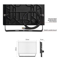 LED-es reflektor TAMBO, 50 W, 5000 lm, IP65, fekete