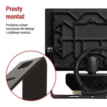 Naświetlacz LED TAMBO z czujnikiem PIR, 20 W, 2000 lm, czarny