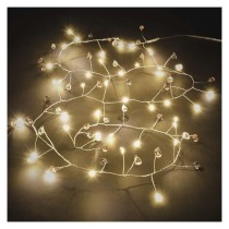 LED fényfüzér - kavics, 1,2 m, 3x AA, beltéri, meleg fehér, időzítő