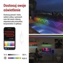 GoSmart Elastyczna taśma LED NEON biała, 3 m, 23 W, RGBIC ściemnialna, WiFi