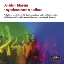 GoSmart ohebný LED pásek NEON bílý, 3 m, 23 W, RGBIC stmívatelný, WiFi