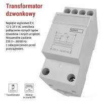 Transformator dzwonkowy 8/12/24 V