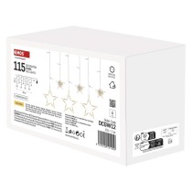 LED Weihnachtsvorhang – Sterne, 185x105 cm, Innen, warm-weiß