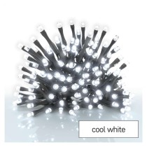 LED Weihnachtliche Lichterkette, 2,8 m, 3x AA, Außen und Innen, Kaltweiß, Timer