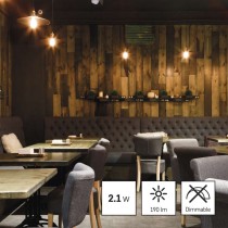 LED žiarovka Vintage Mini Globe 2W E27 teplá biela+