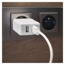Duálny USB adaptér do siete+micro USB kabel + USB-C redukcia