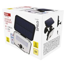 LED prožektors SPILO ar PIR, pārnēsājams, melns, silti balts