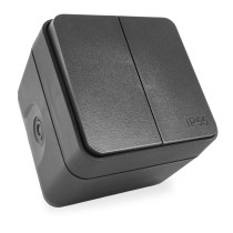 EMOS Cyklone prepínač dvojitý striedavý č. 6 + 6, IP55