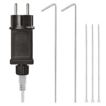 LED kalėdinis sniego senis, rotango, 82 cm, vidaus / lauko, šaltai baltas