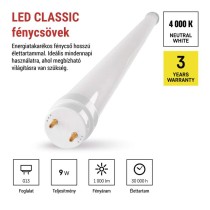 LED Fénycső T8 9 W 1000 lm 60 cm, természetes fehér 25 db