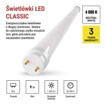 Żarówka LED liniowa T8 9 W 60 cm neutralna biel 25 szt.