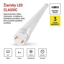LED trubica T8 9 W 60 cm neutrálna biela 25 ks