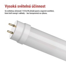 LED zářivka T8 9 W 60 cm neutrální bílá 25 ks