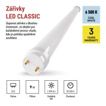 LED zářivka T8 9 W 60 cm studená bílá 25 ks