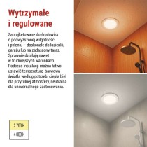 Oczko LED LORI białe, okrągłe, 4,5W CCT