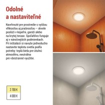 LED bodové svietidlo LORI 4,5W 345LM IP65 CCT bielá