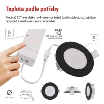 LED bodové svítidlo LORI 4,5W 345LM IP65 CCT černá