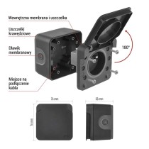 EMOS Cyklone gniazdo pojedyncze natynkowe IP55