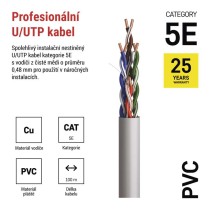 Datový kabel UTP 5E, 100m