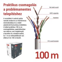 EMOS UTP kábel CAT 5E 100m
