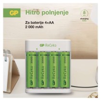 GP polnilec baterij Eco E411 + 4× AA 2100 + 4× AAA 800