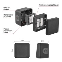 EMOS Cyklone ovládač tlačítkový 1/0, IP55