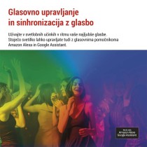 GoSmart LED stoječa svetilka, črna, 175 cm, topla bela / RGBIC WiFi