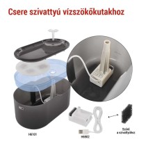 Tartalék vízszivattyú vízszökőkutakhoz, fehér