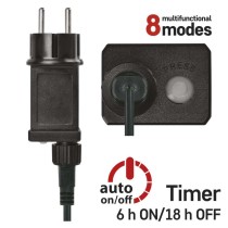 Lampki choinkowe Classic 240 LED 24m multikolor, ziel. przew., IP44, 8 programów, timer