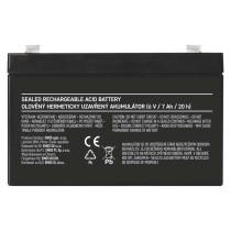 Bezúdržbový olovený akumulátor 6 V/7 Ah, faston 4,7 mm