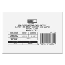 Bezúdržbový olovený akumulátor 12 V/7,2 Ah, faston 4,7 mm