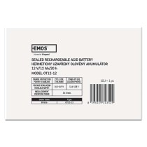 Bezúdržbový olovený akumulátor 12 V/12 Ah, faston 6,3 mm