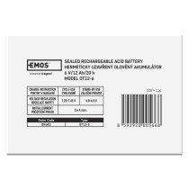 Bezúdržbový olovený akumulátor 6 V/12 Ah, faston 4,7 mm