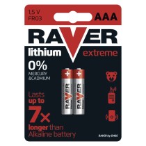RAVER Lítium elem AAA 2db/bliszter