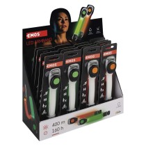 LED náramek, 10 lm, 2× CR2032, 16 ks, display box